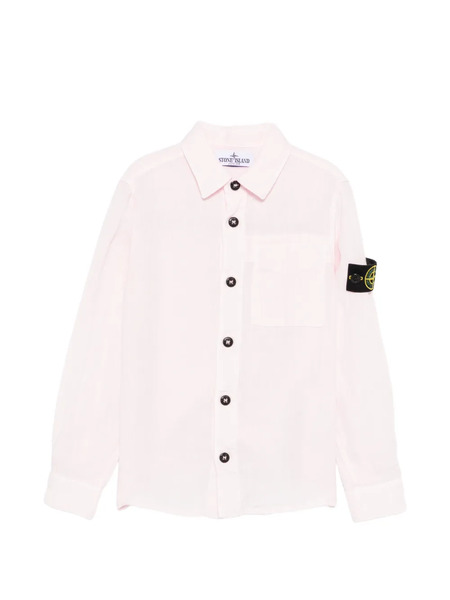  Stone Island Junior Compass-motif Shirt - Pink 