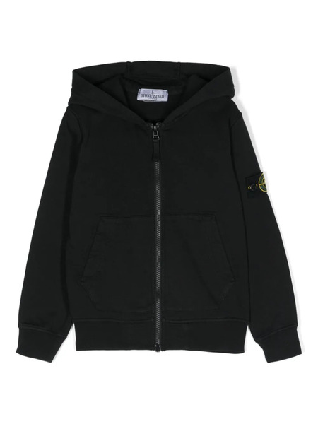  Stone Island Junior Compass-patch Hooded Jacket - Black 