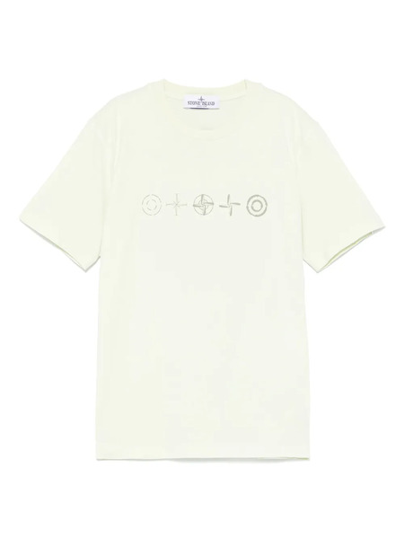  Stone Island Junior Compass-print T-shirt - Green 