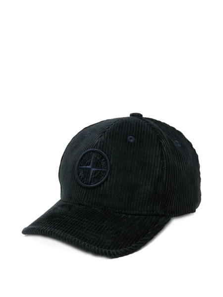  Stone Island Junior Corduroy Logo-patch Cap - Blue 
