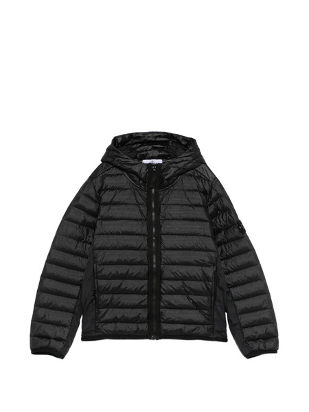  Stone Island Junior Hooded Quilted Jacket - Black 