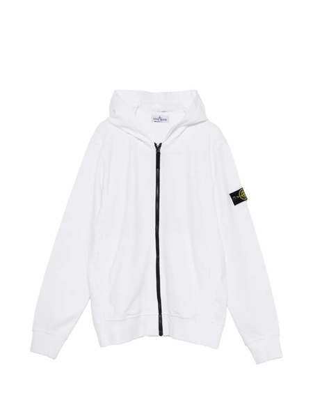  Stone Island Junior Hooded Zip-up Top - White 