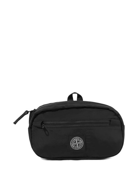  Stone Island Junior Logo-patch Belt Bag - Black 