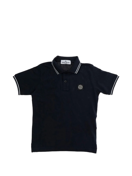  Stone Island Junior Logo-patch Polo Shirt - Blue 