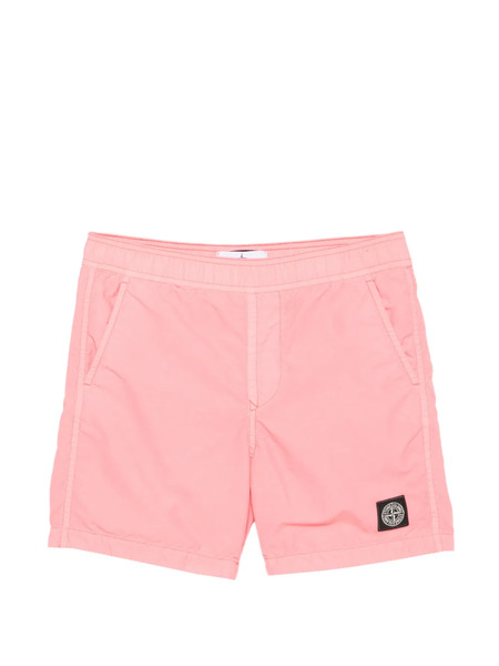  Stone Island Junior Logo-patch Swim Shorts - Pink 