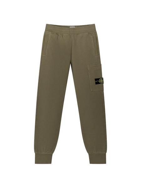  Stone Island Junior Logo-patch Track Pants - Green 