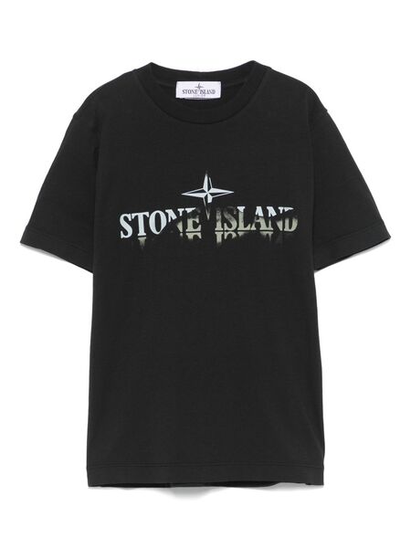  Stone Island Junior Logo-print T-shirt - Black 