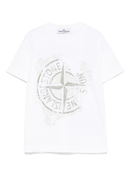  Stone Island Junior Logo-print T-shirt - White 