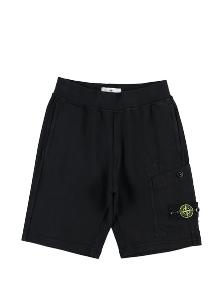  Stone Island Junior Patch-pocket Shorts - Black 