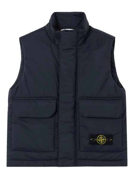  Stone Island Junior Patch-pocket Sleeveless Vest - Blue 