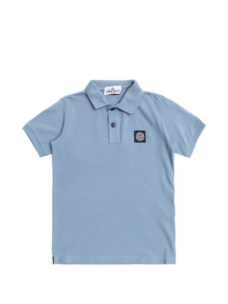  Stone Island Junior Patch Polo Top - Blue 