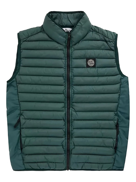  Stone Island Junior Quilted Logo Gilet - Green 