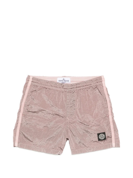  Stone Island Junior Side-stripe Swim Shorts - Pink 