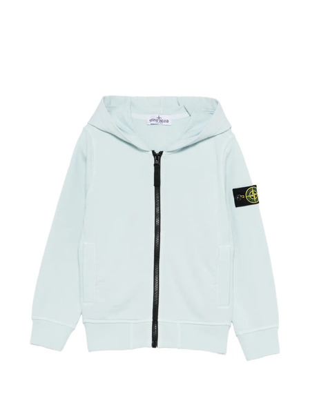  Stone Island Junior Zip Hooded Sweatshirt - Blue 