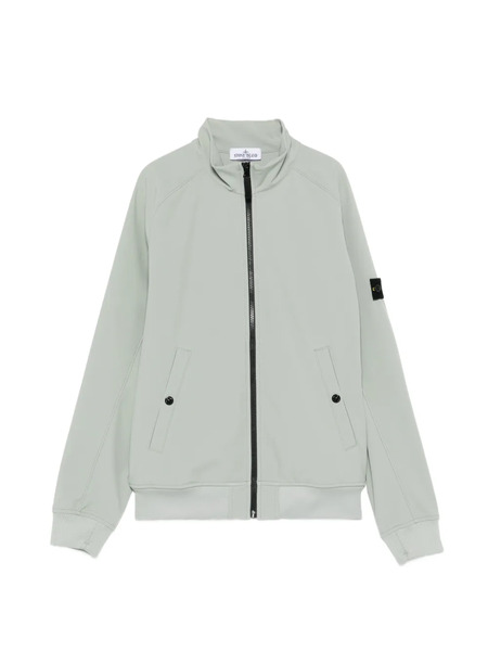  Stone Island Junior Zip Logo Detail Jacket - Green 