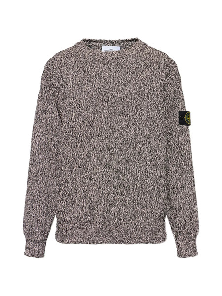  Stone Island Logo-patch Crew-neck Sweater - Neutrals 