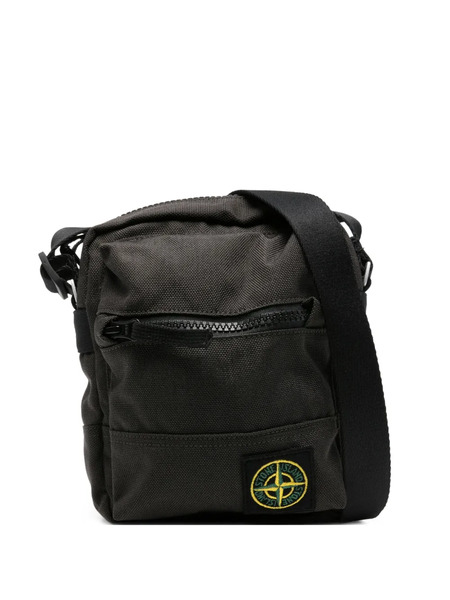  Stone Island Logo-patch Messenger Bag - Black 