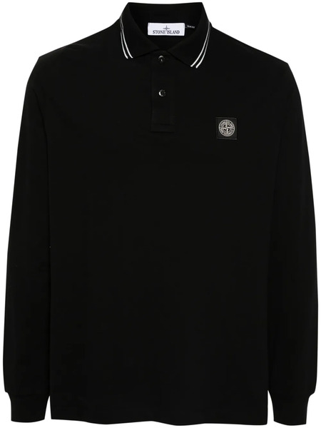  Stone Island Logo-patch Polo Shirt - Black 