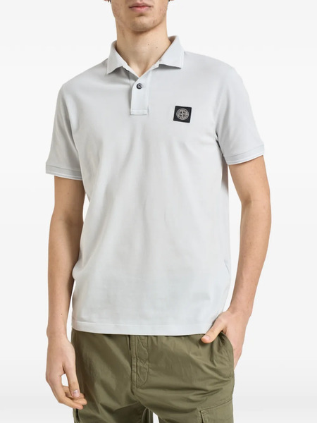  Stone Island Logo-patch Polo Shirt - Grey 