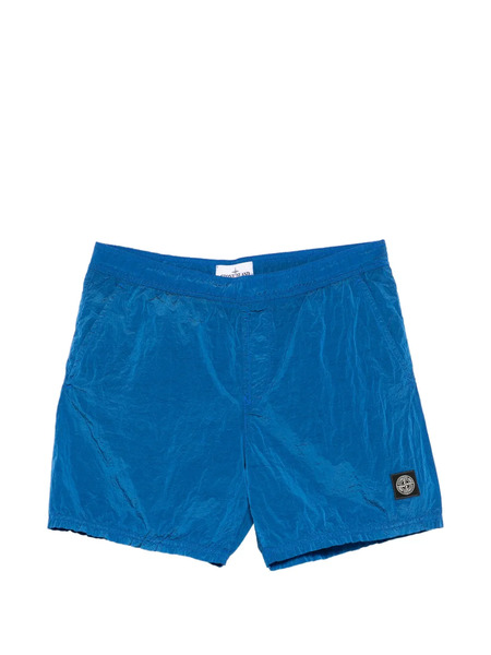  Stone Island Logo-patch Swim Shorts - Blue 
