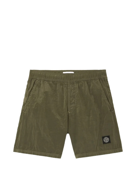  Stone Island Logo-patch Swim Shorts - Green 
