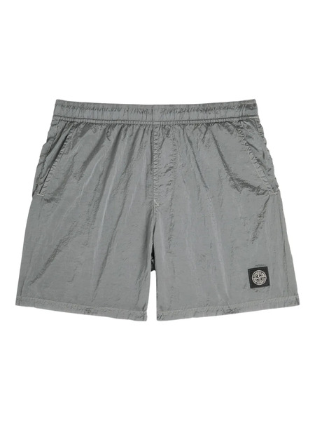  Stone Island Logo-patch Swim Shorts - Grey 