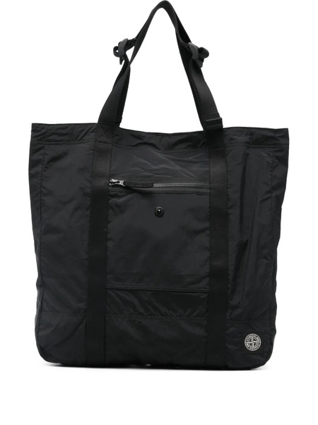  Stone Island Logo-patch Tote Bag - Black 