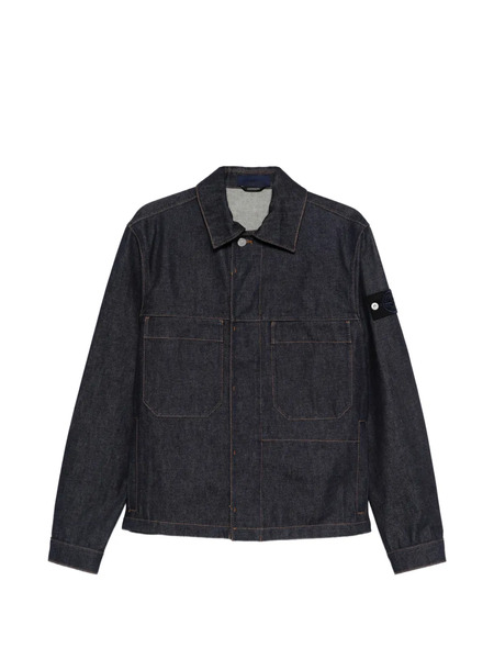  Stone Island Patch-pocket Denim Shirt Jacket - Blue 