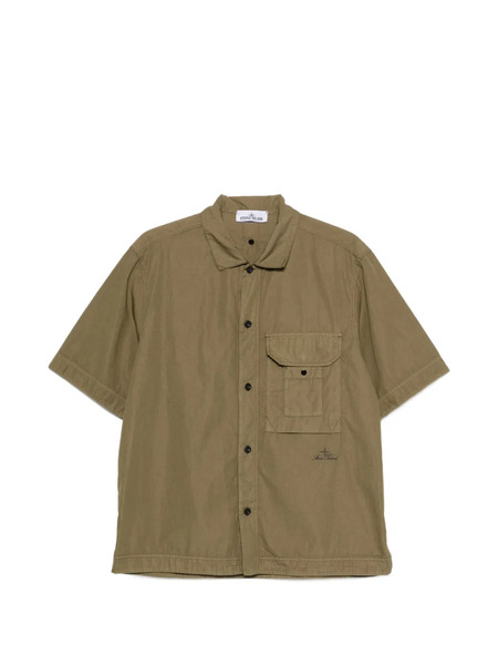  Stone Island Patch-pocket Short-sleeve Shirt - Green 