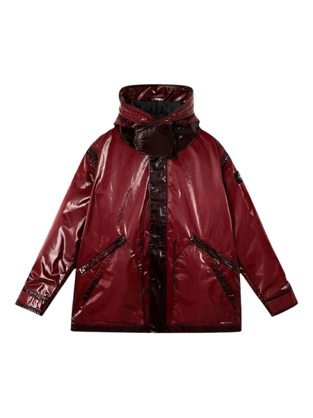  Stone Island Prismatic-effect Hooded Coat - Red 