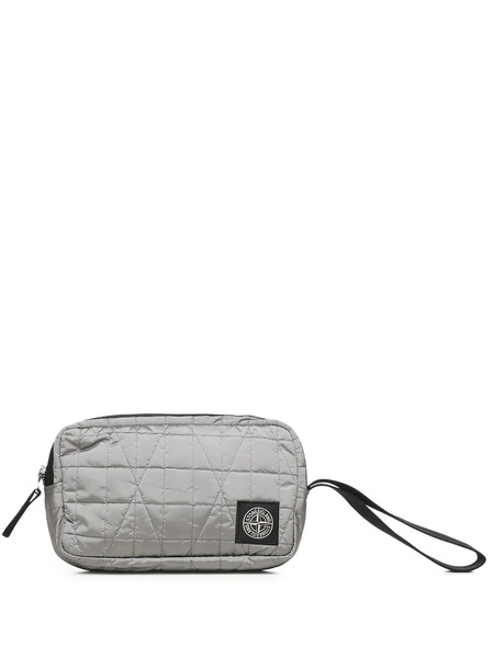  Stone Island Quilted Clutch Bag - Grey 