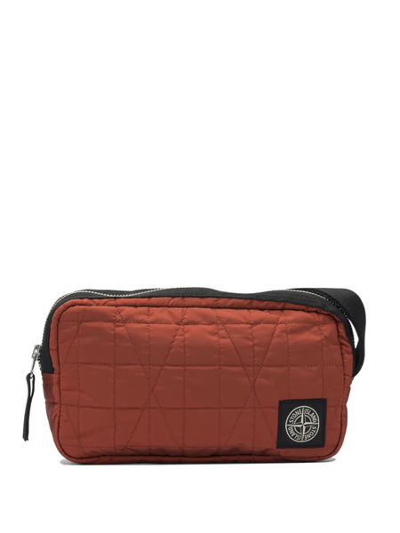  Stone Island Quilted Zip Clutch Bag - Red 