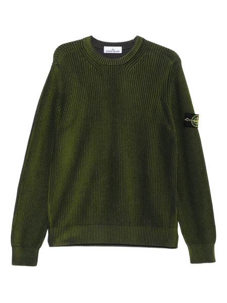  Stone Island Ribbed Crew-neck Sweater - Green 