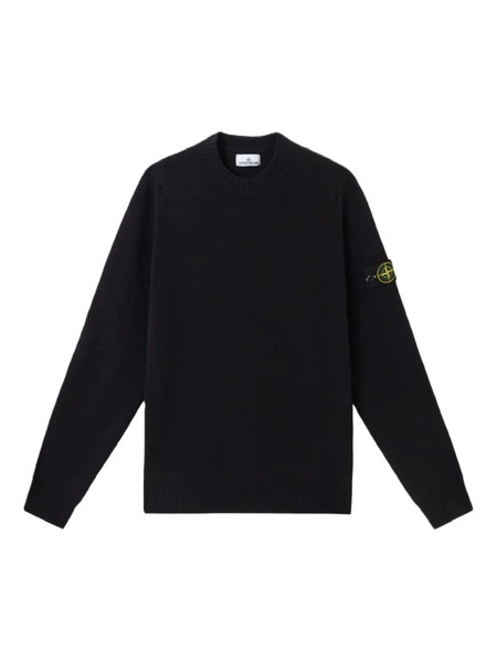  Stone Island Ribbed-cuff Logo-patch Sweater - Blue 