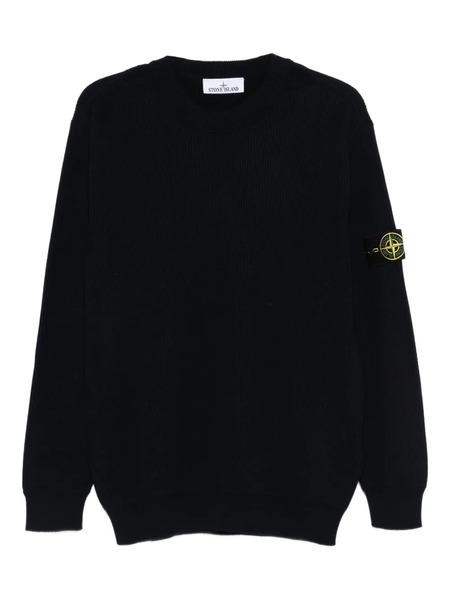  Stone Island Ribbed Patch Sweater - Blue 