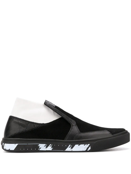  Stone Island Shadow Project Contrast Panel Perforated Sneakers - Black 