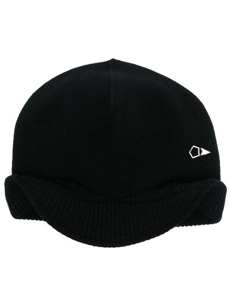  Stone Island Shadow Project Embroidered Logo Beanie - Black 