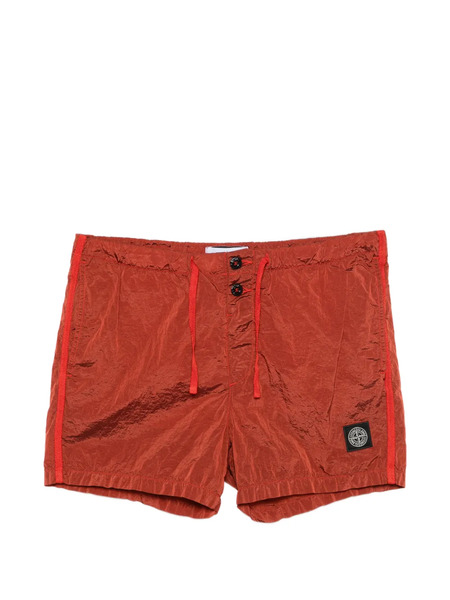  Stone Island Side-stripe Swim Shorts - Red 