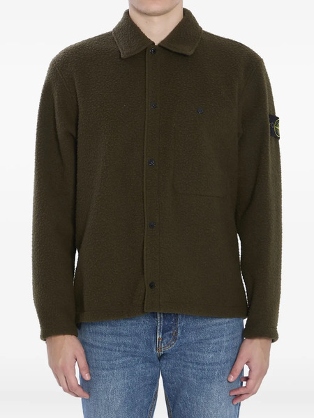  Stone Island Virgin Wool-blend Shirt - Green 