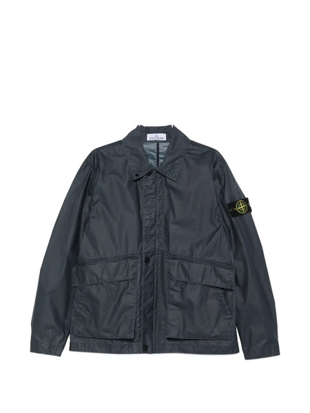  Stone Island Waxed Shirt Jacket - Blue 