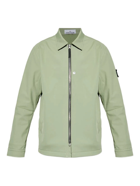  Stone Island Zip-front Patch-pocket Jacket - Green 