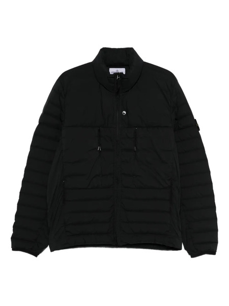 Stone Island Zip-up Down Jacket - Black 