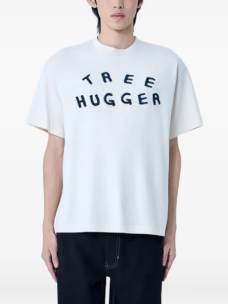  Story Mfg. Logo-embroidered T-shirt - Neutrals 