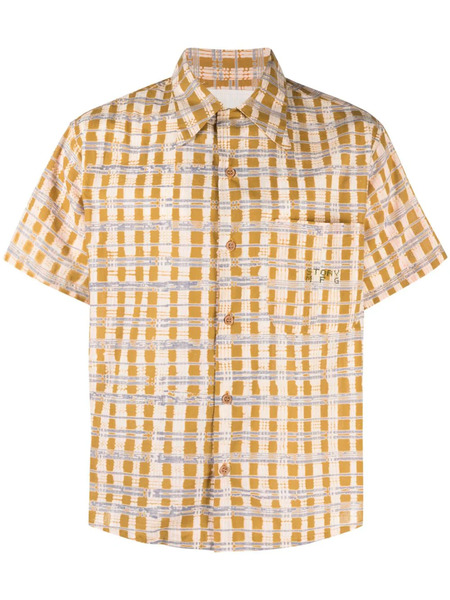  Story Mfg. Shore Checked Cotton Shirt - Neutrals 