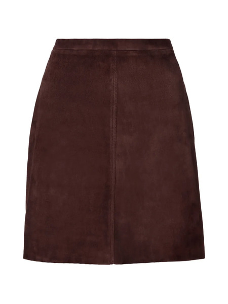  Stouls Lucie A-line Suede Mini Skirt - Brown 