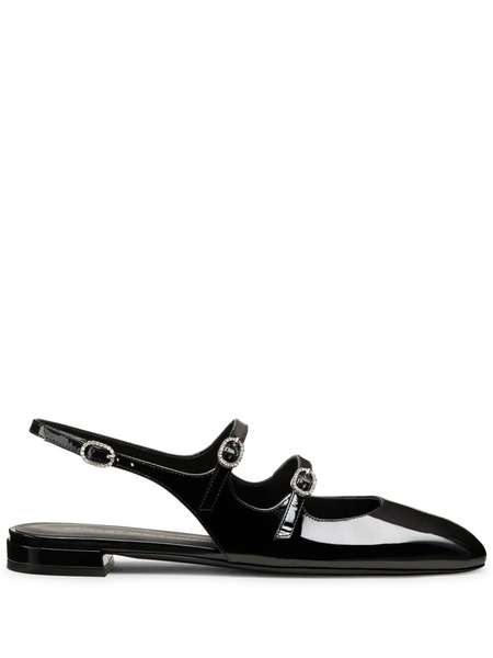  Stuart Weitzman Benni Mj Slingback Ballerina Shoes - Black 