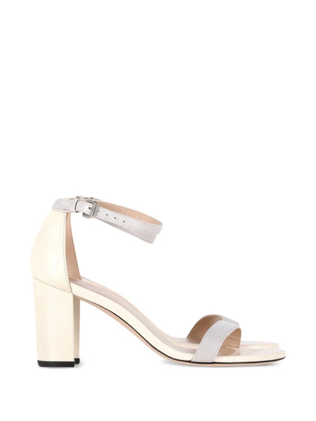  Stuart Weitzman Block-heel Ankle-strap Sandals - Neutrals 