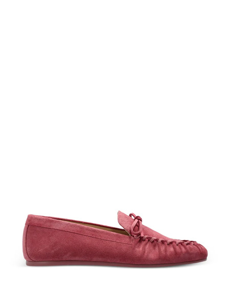  Stuart Weitzman Britt Bow Braided Loafers - Pink 