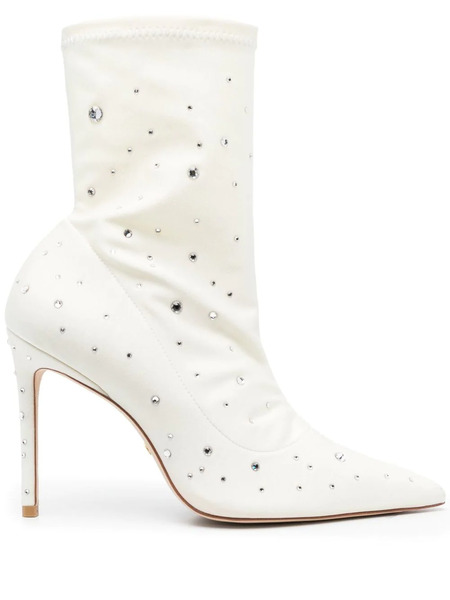  Stuart Weitzman Crystal-embellished 110mm Boots - White 