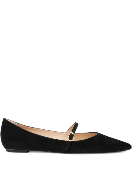  Stuart Weitzman Emilia Pointed-toe Ballet Flats - Black 